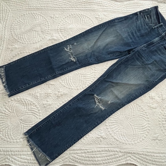 MOTHER Rascal Ankle Step Fray Denim Jeans High Rise Waist Raw Hem Distressed 26 - Picture 7 of 15